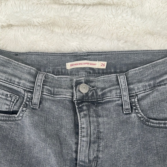 Levi's Gray High Rise‎ Jeans Slim Fit Tapered - Picture 6 of 7